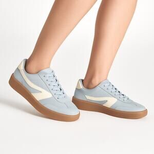 Dolce Vita Russo Platform Sneakers Blue White Tan Shoes Size 8 NEW
